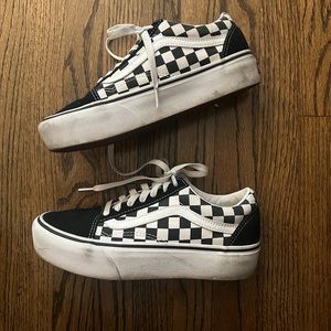 Vans Old Skool Checkered Platform Shoes